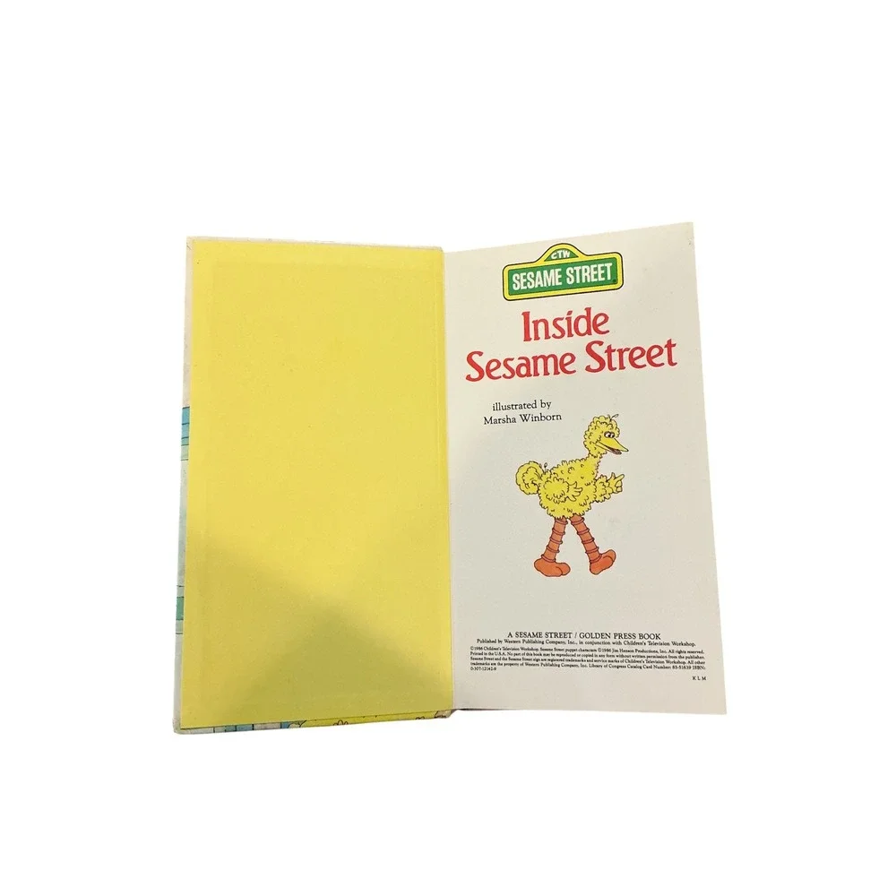 Inside Sesame Street A Golden Sturdy Book‎ Big Bird Vintage 1986 0-307-12142-9